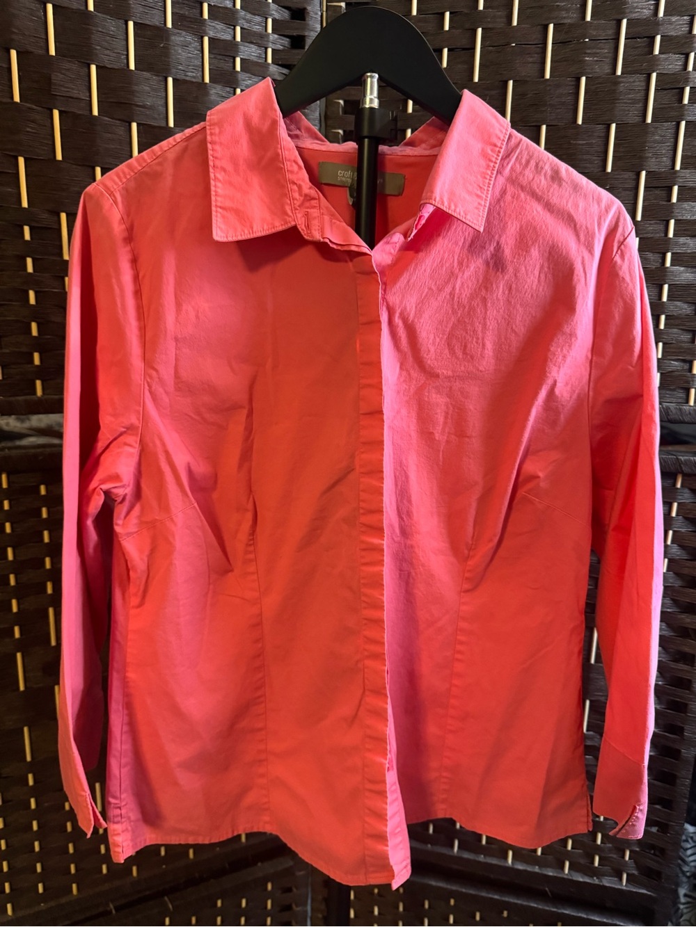 croft & barrow Coral-Pink Button-Up Shirt